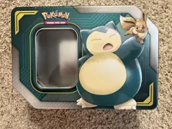 Pokemon TCG 2019 Eevee & Snorlax GX Tag Team Tin *EMPTY* - Image 1