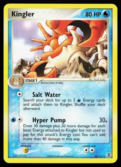 Kingler 26/112 Rare FireRed & LeafGreen Pokemon Card - Image 1