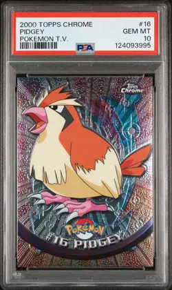 2000 TOPPS CHROME POKEMON T.V. #16 PIDGEY PSA 10 - Image 1