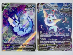 Vaporeon v & Vaporeon Vmax Premium Collection Promo Lot SWSH181 SWSH 182 Pokemon - Image 1