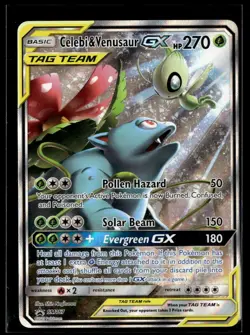 Pokemon TCG Celebi & Venusaur GX SM167 Promo TAG TEAM NM - Image 1