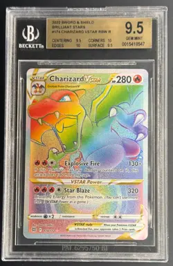 Pokemon 2022 Brilliant Stars Charizard Vstar 174/172 BGS 9.5 Gem Mint - Image 1