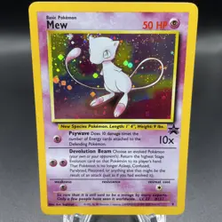 Mew Holo #9 Black Star Movie Promo 2000 Pokemon League NM Swirl Above Head🌀 - Image 1
