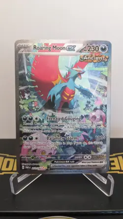 Pokemon TCG #251/182 Roaring Moon EX Special Illustration Rare Paradox Rift NM - Image 1