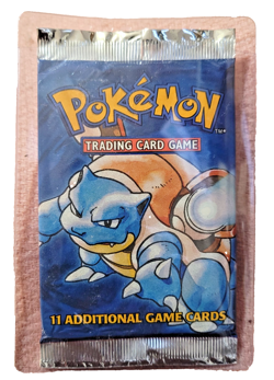 Pokemon Blastoise Base Set Booster Pack WOTC Unweighed - Image 1