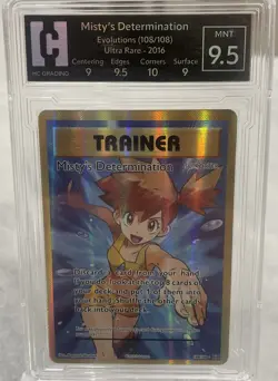 Misty's Determination 2016 Pokemon XY Evolutions #108 9.5 Gem Mint Free Shipping - Image 1