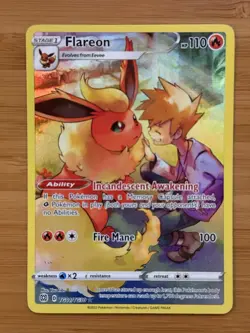 Pokemon Flareon TG01/TG30 Sword & Shield Brilliant Stars Trainer Gallery NM - Image 1