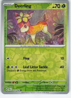 Deerling - 016/162 Common Reverse Holo SV05: Temporal Forces NM Pokemon - Image 1