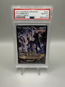 PSA 10 Umbreon V 244/184 CSR s8b VMAX Climax Sword & Shield Japanese Pokemon - Image 1