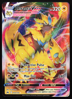 Zeraora VMAX 054/159 Crown Zenith Holo Rare Near Mint Pokemon Card - Image 1