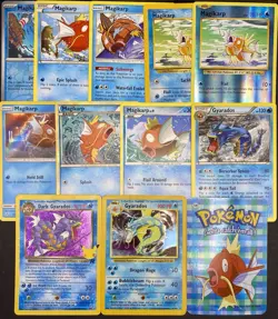 12x Pokemon Cards Magikarp Gyarados Card Lot - Holo Rare Prism Vintage TCG - Image 1