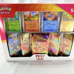2x Pokemon Scarlet & Violet 151 5 Pack Mini Tins w/ 4 Promos Costco 5-Pack - Image 3