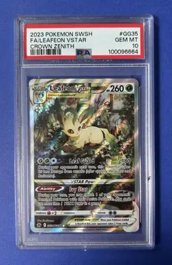 2023 Pokemon Swsh FA/Leafeon VStar Crown Zenith #GG35 PSA 10 GEM MT - Image 1
