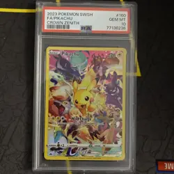 Pikachu 160 2023 Pokemon Sword And Shield Crown Zenith PSA 10 - Image 1