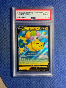 2021 POKEMON CELEBRATIONS #006 FLYING PIKACHU V PSA 10 - Image 1