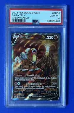 2023 Pokemon Swsh FA/Entei V Crown Zenith #GG36 PSA 10 GEM MT - Image 1