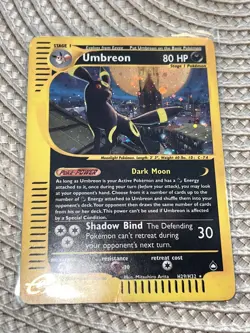 Pokemon TCG Holo Rare Umbreon H29/H32 2003 Aquapolis + Swirl - Image 1
