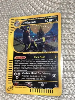 Pokemon TCG Holo Rare Umbreon H29/H32 2003 Aquapolis + Swirl - Image 3