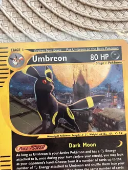 Pokemon TCG Holo Rare Umbreon H29/H32 2003 Aquapolis + Swirl - Image 4