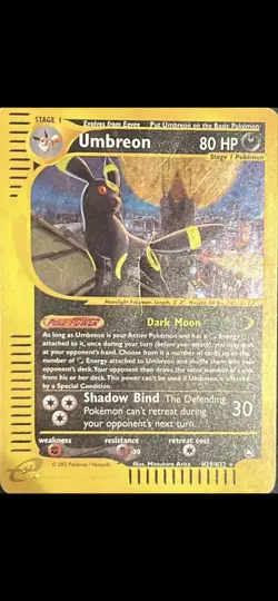 Pokemon TCG Holo Rare Umbreon H29/H32 2003 Aquapolis + Swirl - Image 5