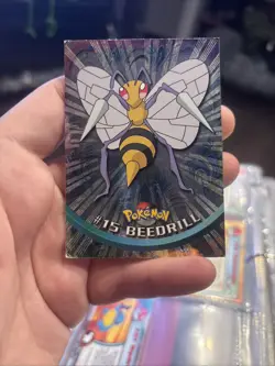 Pokemon Topps Series 1 Blue Logo Holo #15 Beedrill - Image 1
