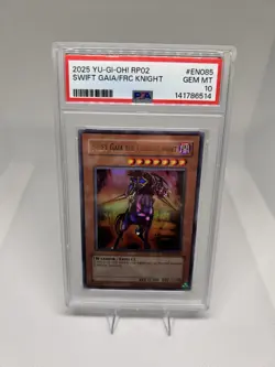 Yu Gi Oh - RP02-EN085 Swift Gaia the Fierce Knight - Ultra Rare PSA 10 - Image 1