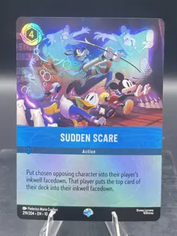 Disney Lorcana-Whispers in the Well-Sudden Scare-#219-Epic Holo-NM - Image 3