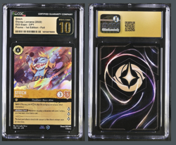 CGC 10 PRISTINE LORCANA 2022 D23 EXPO 1ST PROMO FOIL STITCH ROCK STAR - Image 2