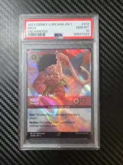 2023 DISNEY LORCANA TCG Maui Hero to All Enchanted 212/204 EN1 PSA 10 - Image 1
