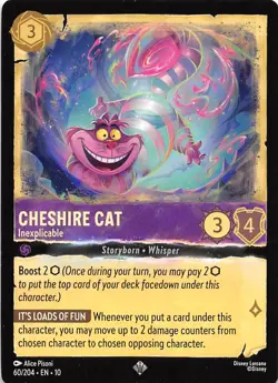 Cheshire Cat Inexplicable 60/204 Whispers in the Well Disney Lorcana - Image 1