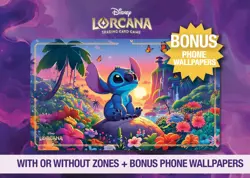 Disney Lorcana Playmat - Stitch - Azurite Sea - Magic Kingdom - TCG - Custom Pl - Image 1