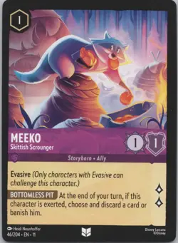 Disney Lorcana Winterspell (11) - Playset (4) #46 Meeko - Skittish Scrounger - Image 2