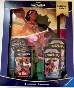 The First Chapter Disney Lorcana Card Portfolio Album 252 Capacity + 4 Packs - Image 1