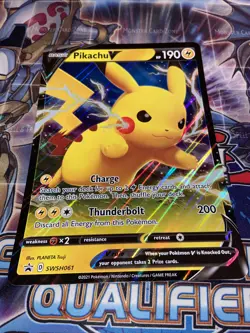 Pokemon Pikachu V - JUMBO CARD - SWSH Black Star Promo - SWSH061 (NM) - Image 1