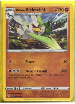 Pokemon Trading Card Darkness Ablaze Reverse Holo Galarian Sirfetch'd 098/189 - Image 1