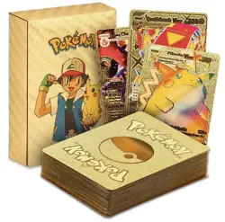55Pcs Pokemon Card Foil GOLD PACK CARDS TCG GX Vmax GX Card Charizard Rare《 - Image 1