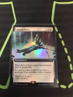 MTG Magic The Gathering Rest In Peace Foil Ext Art ACR White Enchantment - Image 1