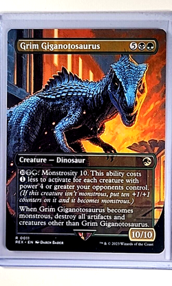 2023 MTG Magic the Gathering Jurassic World Collection #11 Grim Giganotosaurus - Image 1