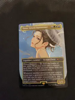 Yuna, Grand Summoner Borderless Special Promo Final Fantasy MTG FOIL - Image 1