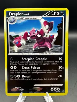 2008 Pokemon Drapion LV.44 15/100 Reverse Holo -Stormfront (Vintage) - Image 1