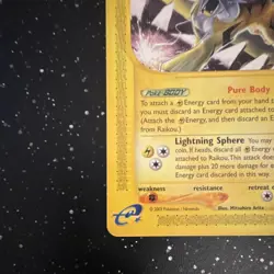 Raikou 28/144 Skyridge Rare Regular Pokemon TCG English - Image 4