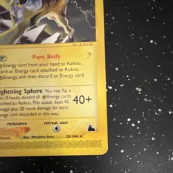Raikou 28/144 Skyridge Rare Regular Pokemon TCG English - Image 5