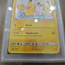 POKEMON TEAM UP SM BLACK STAR PROMO PIKACHU #SM162 HOLO PSA 8 NM-MT #138044646 - Image 4