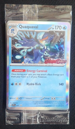 POKEMON SCARLET VIOLET BASE SET PRERELEASE STAFF STAMP 4 PROMO CARD PACK SEALED - Image 1