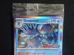 POKEMON SCARLET VIOLET BASE SET PRERELEASE STAFF STAMP 4 PROMO CARD PACK SEALED - Image 2