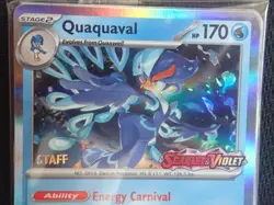 POKEMON SCARLET VIOLET BASE SET PRERELEASE STAFF STAMP 4 PROMO CARD PACK SEALED - Image 4