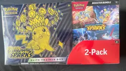 Pokemon TCG: Surging Sparks Elite Trainer Box Booster Bundle Costco 2-Pack - Image 1