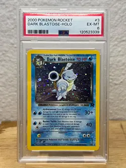 PSA 6 Team Rocket Dark Blastoise Holo 3/82 Pokemon - Image 1