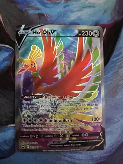 Pokemon TCG Silver Tempest - Ho-Oh V Ho-Oh Ultra Rare Holofoil Holo 187/195 - Image 1