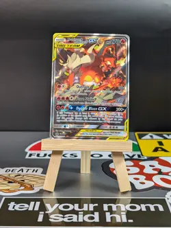 Pokemon Reshiram & Charizard GX Sun & Moon Promo Promo SM201 - Image 1